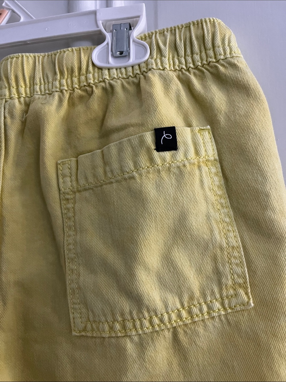Yellow Casual Denim Shorts Drawstring - Kids Size XL - Picture 3 of 5